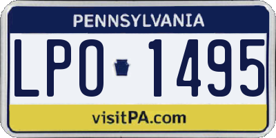 PA license plate LPO1495