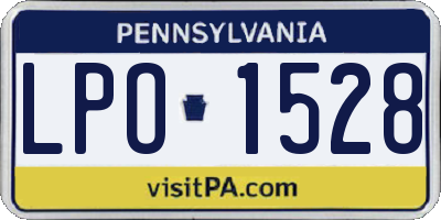 PA license plate LPO1528