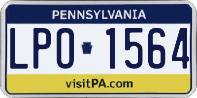 PA license plate LPO1564