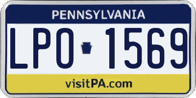 PA license plate LPO1569