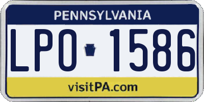 PA license plate LPO1586