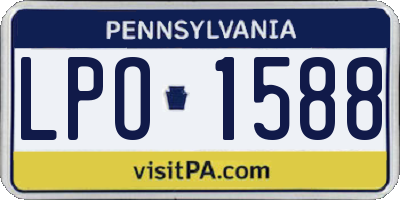 PA license plate LPO1588