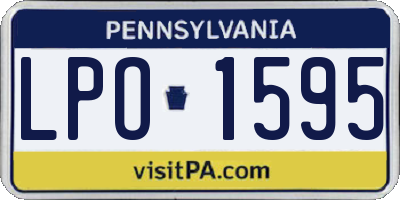 PA license plate LPO1595