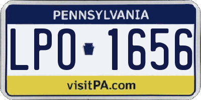 PA license plate LPO1656