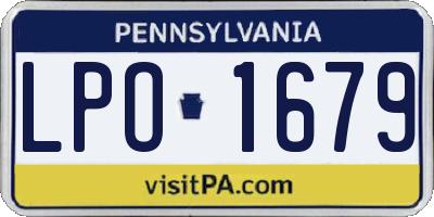 PA license plate LPO1679