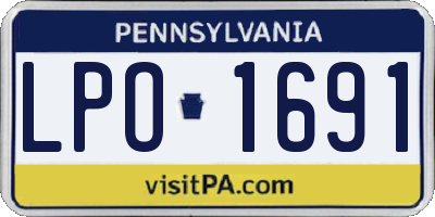 PA license plate LPO1691