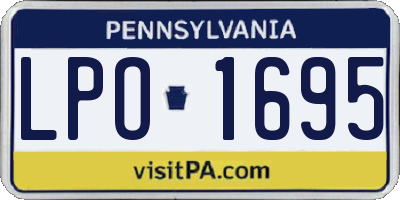 PA license plate LPO1695