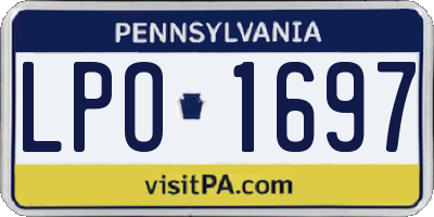PA license plate LPO1697