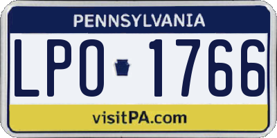 PA license plate LPO1766