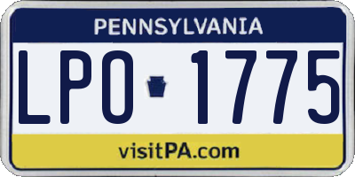 PA license plate LPO1775