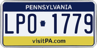 PA license plate LPO1779