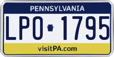 PA license plate LPO1795