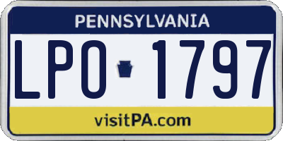 PA license plate LPO1797