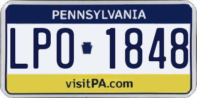 PA license plate LPO1848