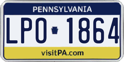PA license plate LPO1864