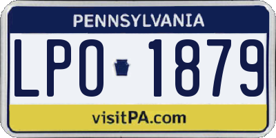 PA license plate LPO1879