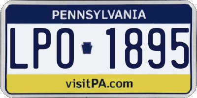 PA license plate LPO1895