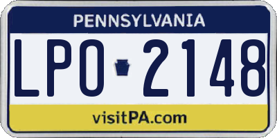 PA license plate LPO2148