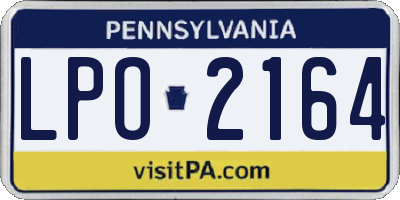 PA license plate LPO2164