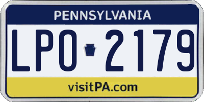 PA license plate LPO2179