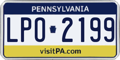 PA license plate LPO2199