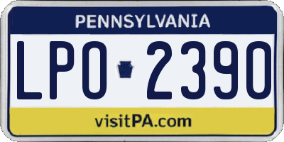 PA license plate LPO2390