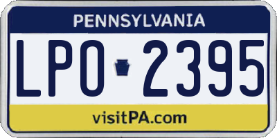 PA license plate LPO2395