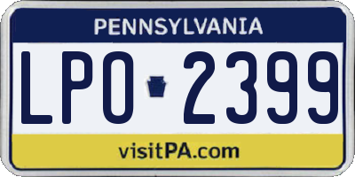 PA license plate LPO2399