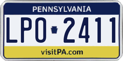 PA license plate LPO2411