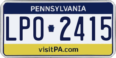 PA license plate LPO2415