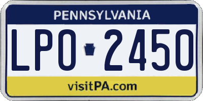 PA license plate LPO2450