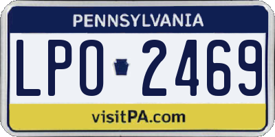 PA license plate LPO2469