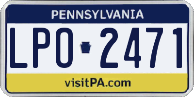 PA license plate LPO2471