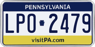 PA license plate LPO2479
