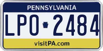 PA license plate LPO2484