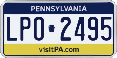 PA license plate LPO2495