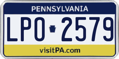 PA license plate LPO2579