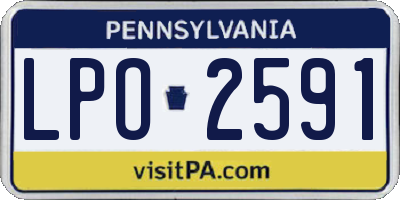 PA license plate LPO2591