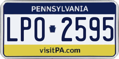 PA license plate LPO2595