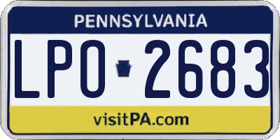 PA license plate LPO2683