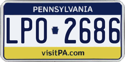 PA license plate LPO2686