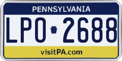 PA license plate LPO2688