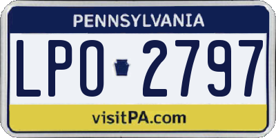 PA license plate LPO2797