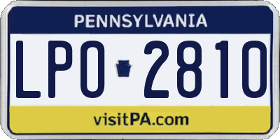 PA license plate LPO2810