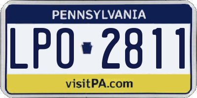 PA license plate LPO2811