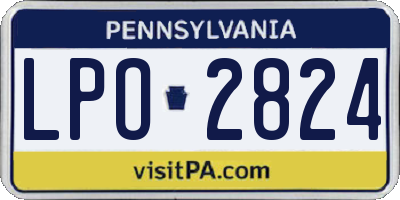 PA license plate LPO2824