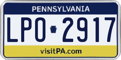 PA license plate LPO2917