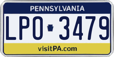 PA license plate LPO3479