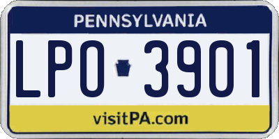 PA license plate LPO3901