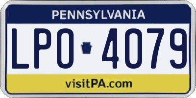 PA license plate LPO4079